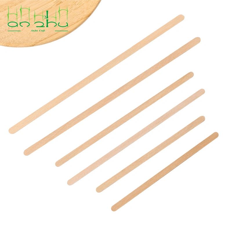 Palette per caffè in legno di varie lunghezze, ecologiche e biodegradabili per la miscelazione di bevande calde Palette per caffè in legno di varie lunghezze, ecologiche e biodegradabili per la miscelazione di bevande calde