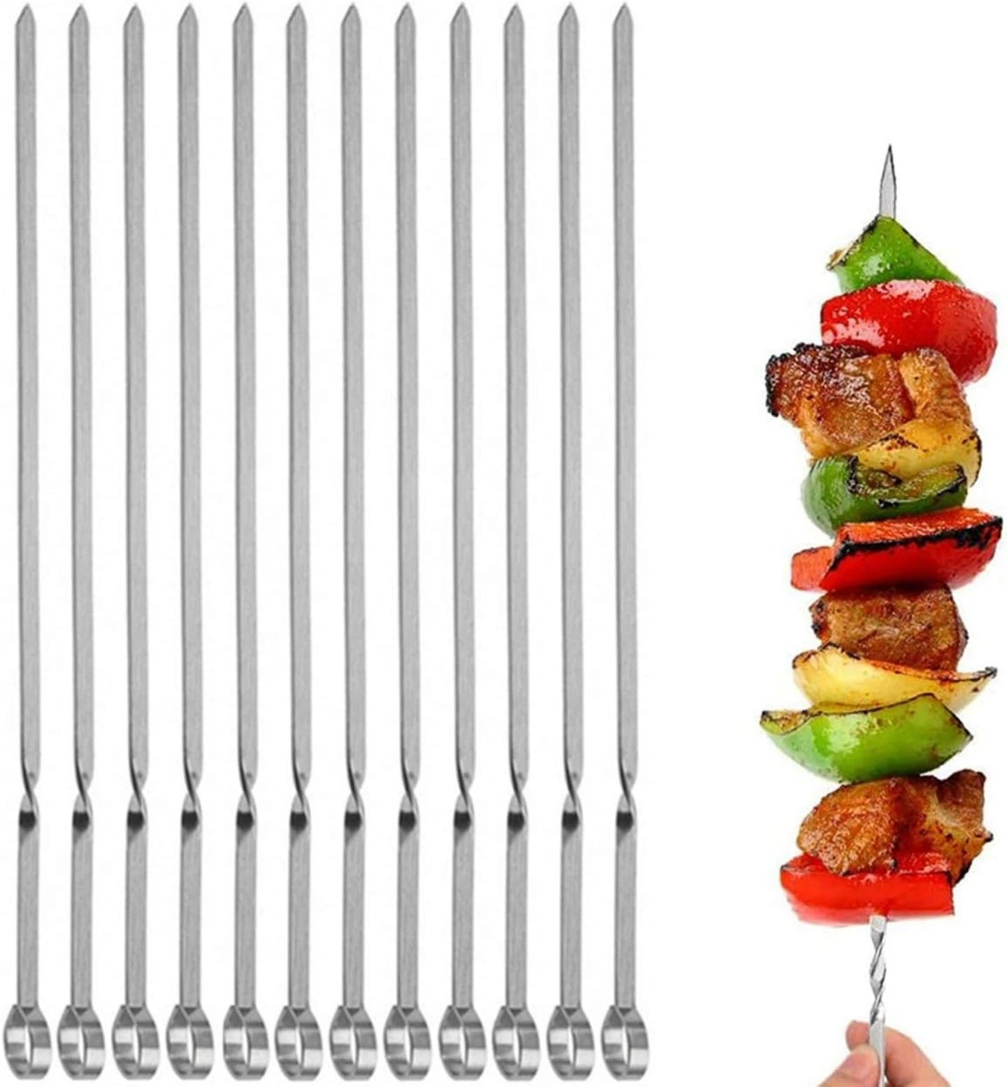 Jomverl 12 Pack Kabob Skewers 14 Jomverl 12 Pack Kabob Skewers 14