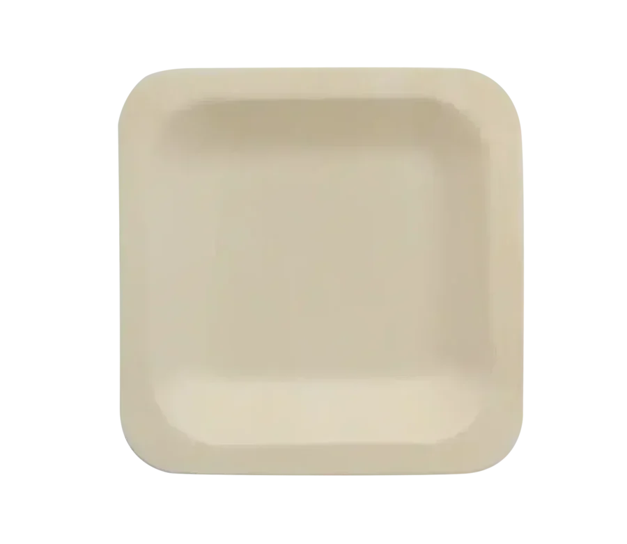 Square wooden plate