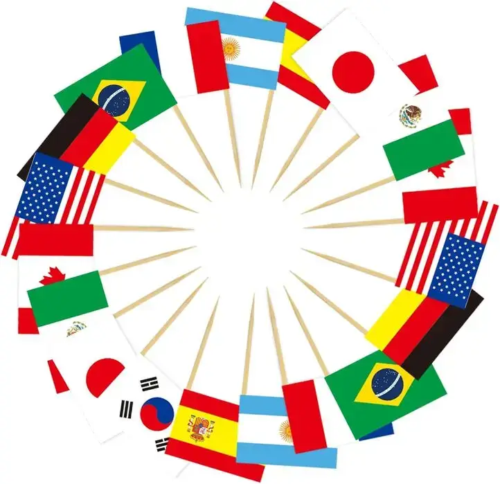 Flag and food marker bamboo picks